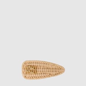 미우미우 여성 위커 헤어클립 - Miumiu Womens Wicker Hair Clip -…