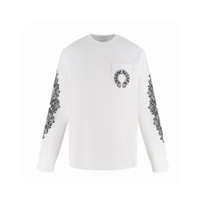 크롬하츠 남성 라운드 긴팔티 - Chrome Hearts Mens Round Tshirt … - 1