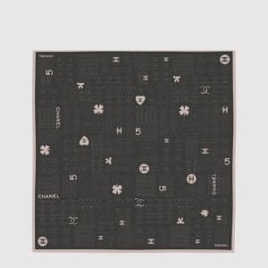 샤넬 여성 미니어처 심볼 자카드 스퀘어 스카프 - Chanel Womens Miniatur… - 1