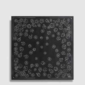 샤넬 여성 까멜리아 로고 프린트 스퀘어 스카프 - Chanel Womens Camellia… - 1