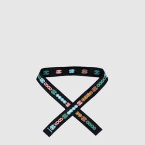 샤넬 여성 네온 로고 실크 트윌리 - Chanel Womens Neon Logo Silk … - 1