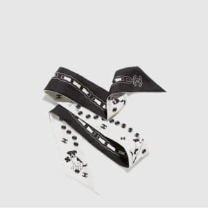 샤넬 여성 강아지 체인 프린트 실크 트윌리 - Chanel Womens Dog Chain … - 1