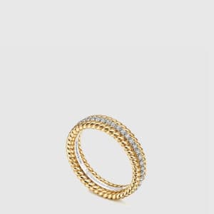 티파니 여성 로프 플래티넘 다이아몬드 더블 링 - Tiffany Womens Rope Pl… - 1