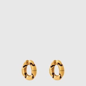 발렌시아가 여성 스인그레이빙 로고 후프 이어링 - Balenciaga Womens Engr… - 1