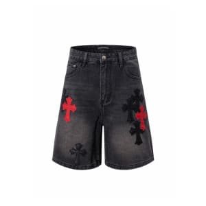 크롬하츠 남성 데님 쇼츠 - Chrom Hearts Mens Denim Shorts - c… - 1