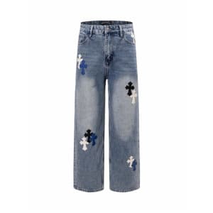 크롬하츠 남성 트렌디 청바지 - Chrom Hearts Mens Trendy Jeans -… - 1