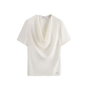 디올 여성 반팔 드레이프 블라우스 - Dior Womens Short-Sleeved Dr… - 1